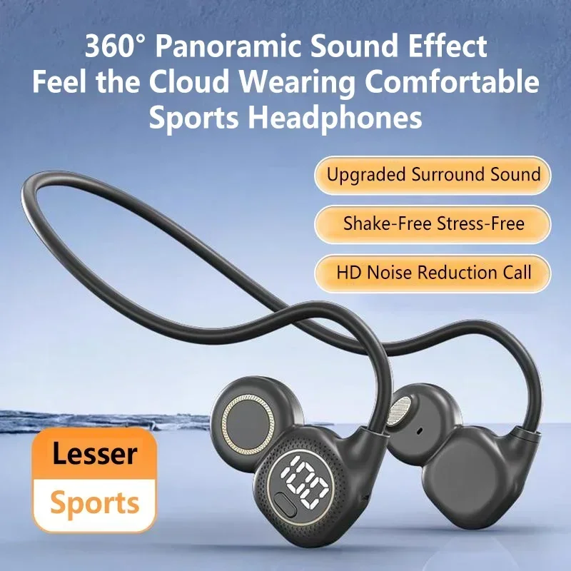 Anc Wireless Over Ear Headphones - 골전도 블루투스 이어버드 비인이어 디지털 디스플레이