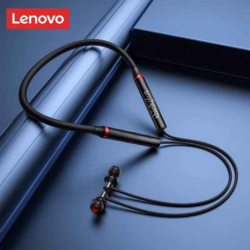 Magnetic Neckband Sports Earphones - 100% 오리지널 Lenovo HE05X 블루투스 이어폰