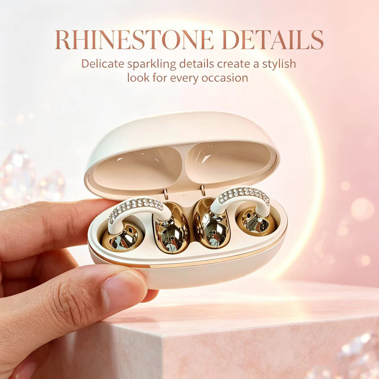 라인스톤 오픈형 이어클립 무선 이어버드 블루투스 5.4 - Open Ear Air Conduction Headphones 리뷰 및 가격