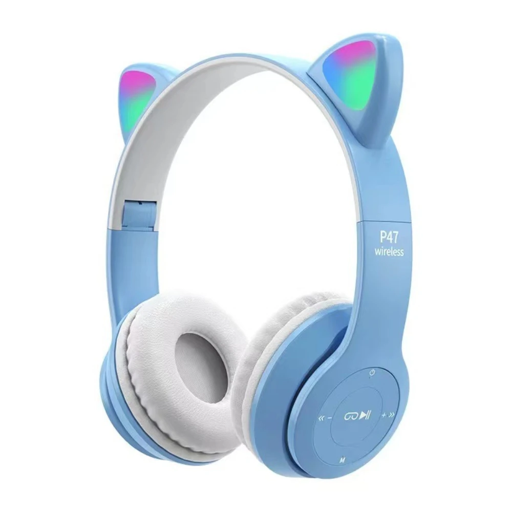 귀여운 고양이 귀 블루투스 호환 헤드셋 LED 무선 헤 - Cat Ear Bluetooth Headset Led 리뷰 및 가격