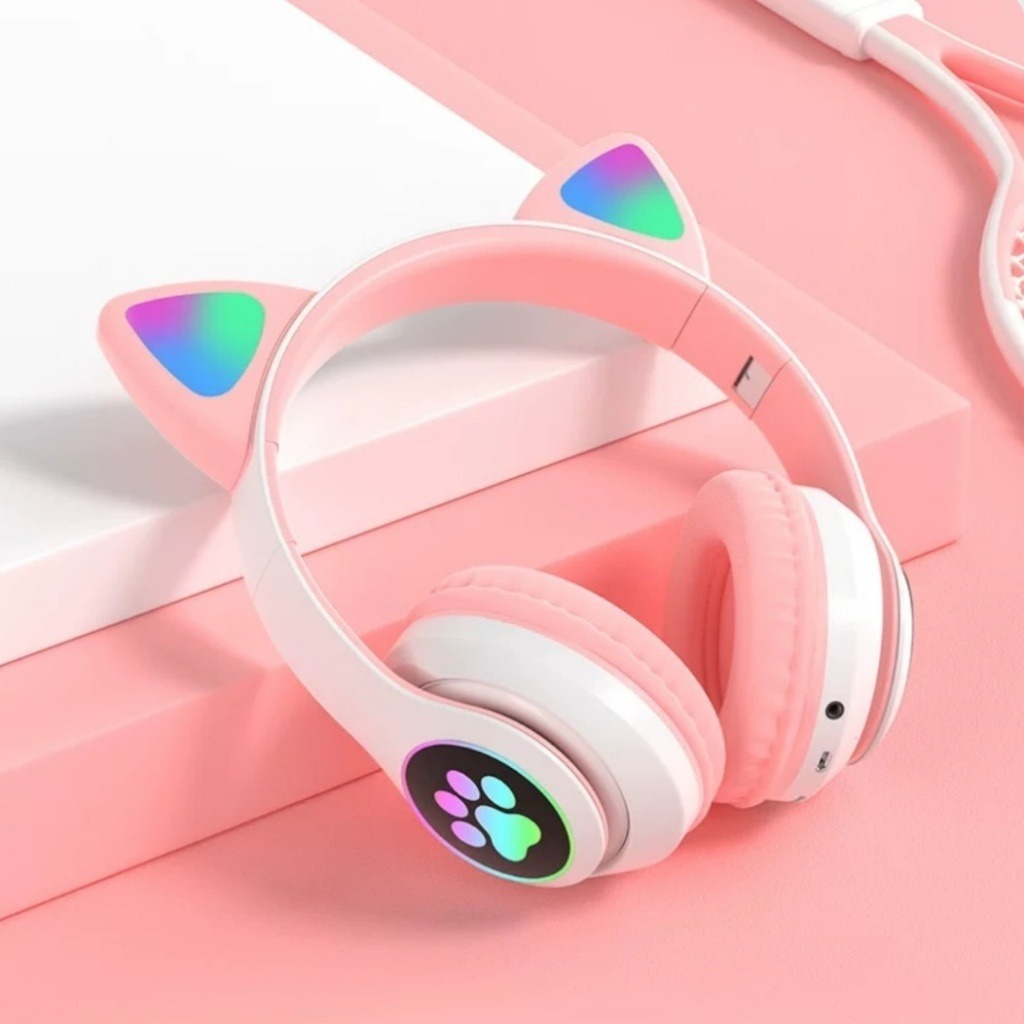 STN-28 이어폰 블루투스 5.0 귀여운 고양이 귀  - Anc Wireless Over Ear Headphones 리뷰 및 가격