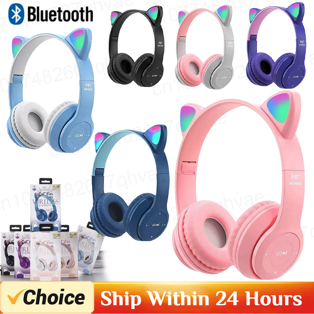 P47M 무선 블루투스 헤드셋 게이머 고양이 LED 라 - Gaming Headset With Mic Rgb 리뷰 및 가격