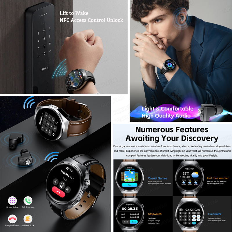 남녀공용 신제품 2 in 1 스마트워치 이어버드 내장  - Tws Earbuds Bluetooth 5.3 리뷰 및 가격
