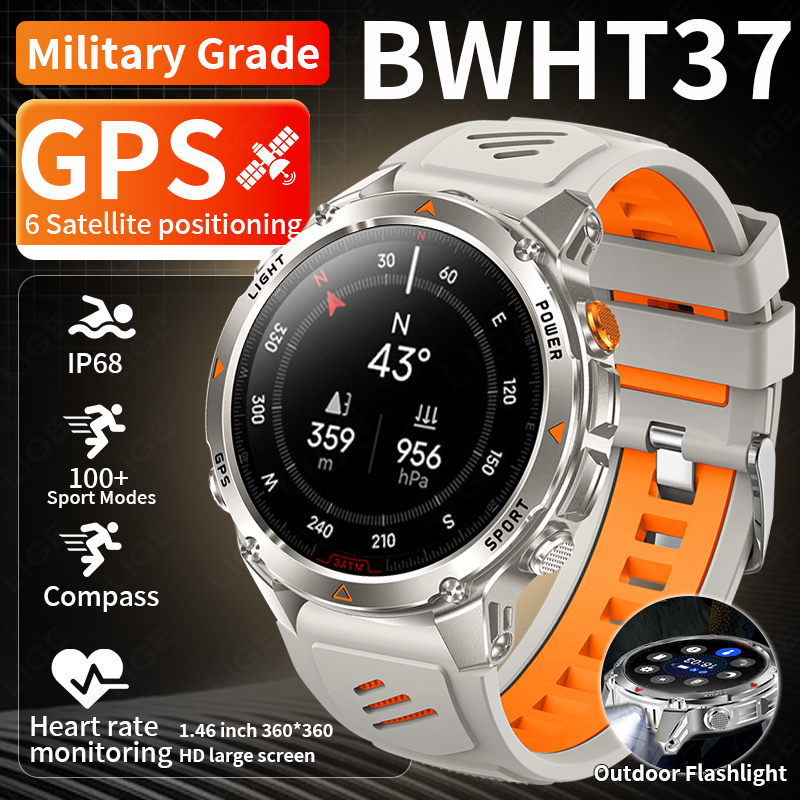 LIGE 러기드 GPS 트랙 스마트워치 남성용 LED  - Smartwatches 리뷰 및 가격