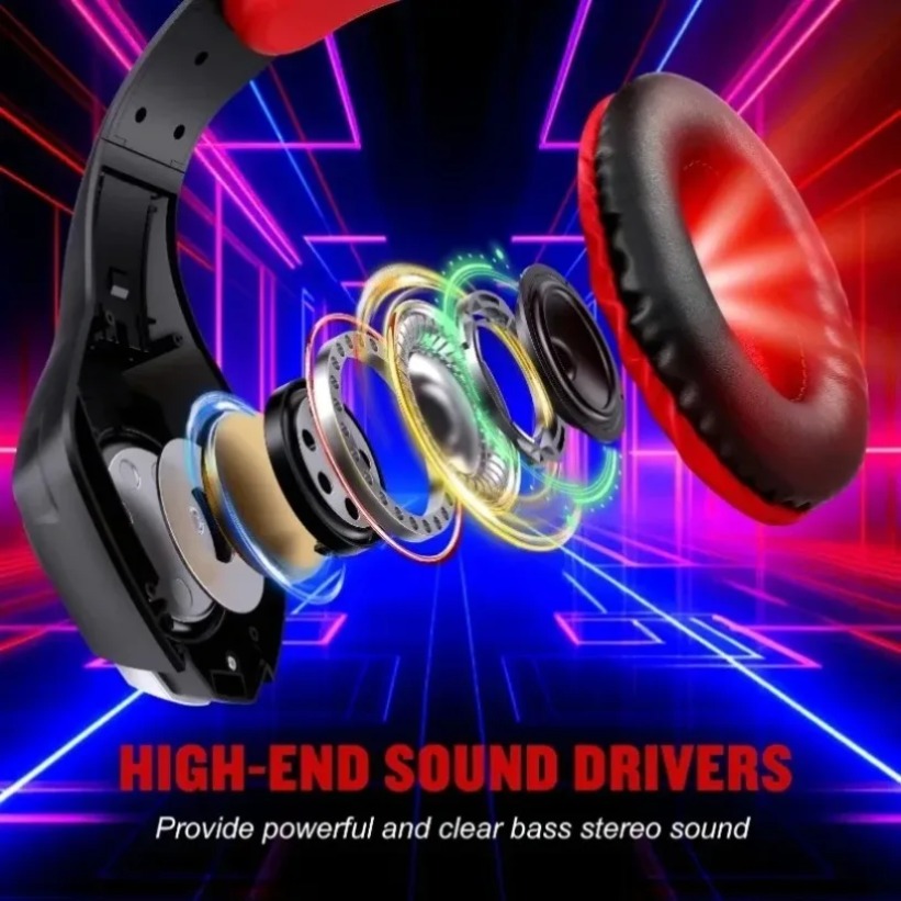 마이크가 장착된 LED 게이밍 헤드폰 RGB 오버이어  - Gaming Headset With Mic Rgb 리뷰 및 가격